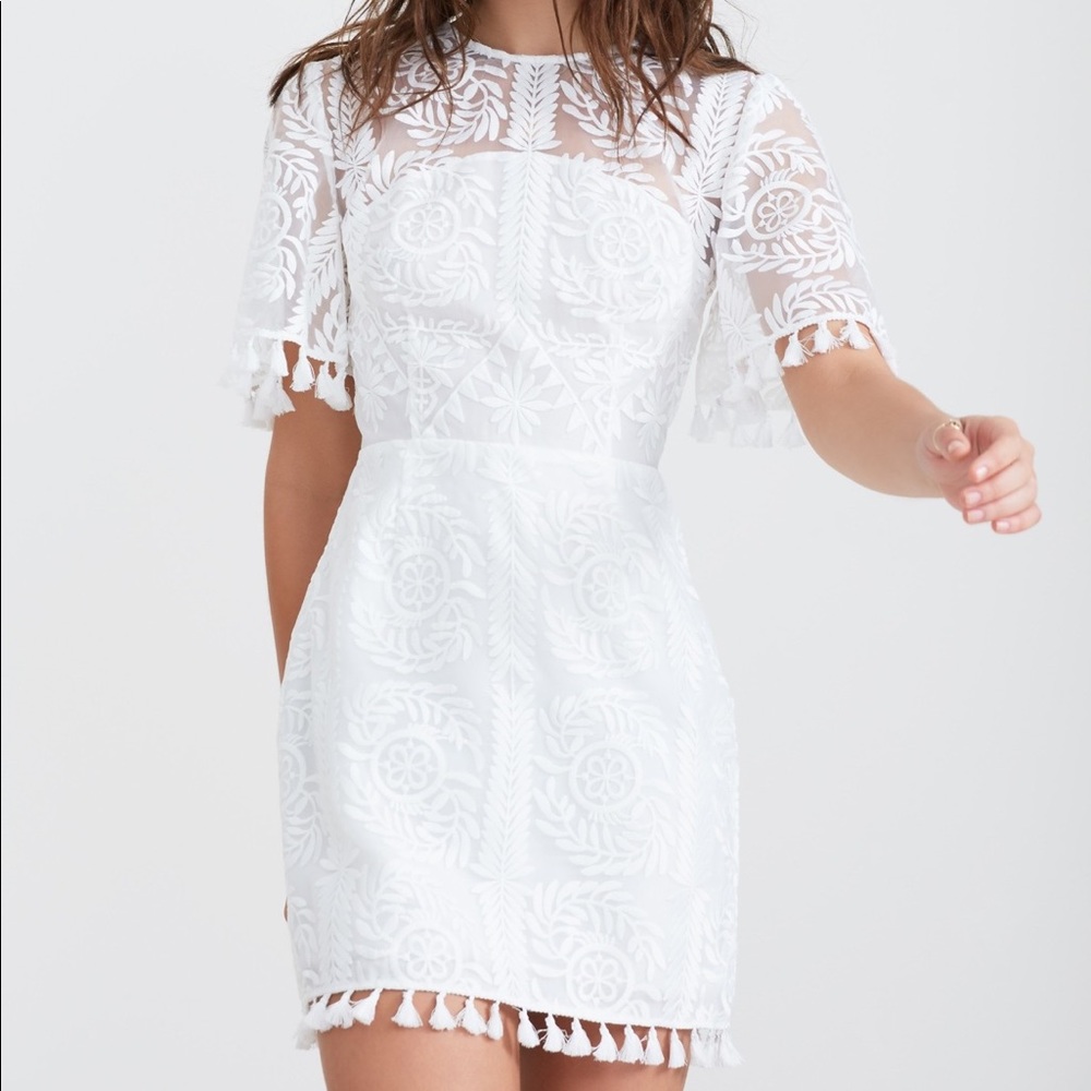 Finders Keepers Spectrum Mini Dress (White)